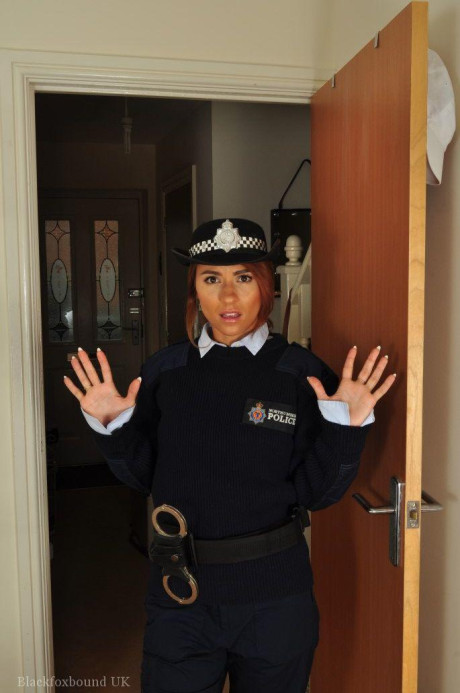 Female Bobbie finds herself ties up and gagged on an investigation - #39372