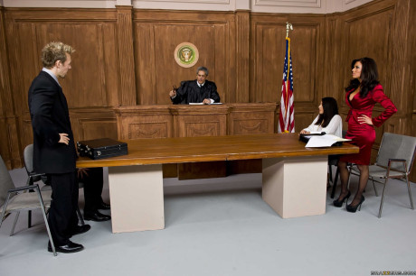 Female lawyer Veronica Avluv gets her client off by fucking the other lawyer - #305370