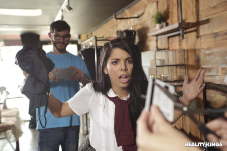 Brazilian shopper Gina Valentina gets drilled by a humongous dicked sales clerk - #197495