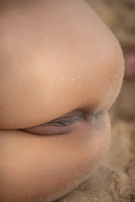 Pretty oriental skank gf lady gets totally undressed while on a beach by herself - #295725