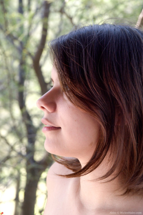 Irresistible beauty Akito disrobes outdoors to air her monstrous melons & furry beaver - #198557