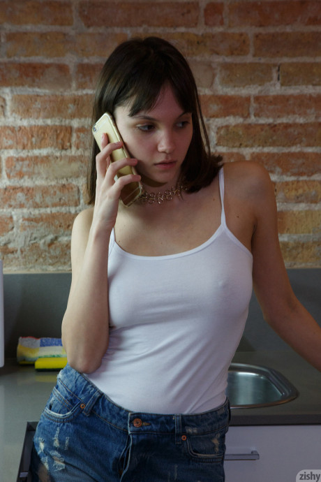 Foxy teen Lara Maiser revealing her pretty body and sensitive tattooed feet - #148384