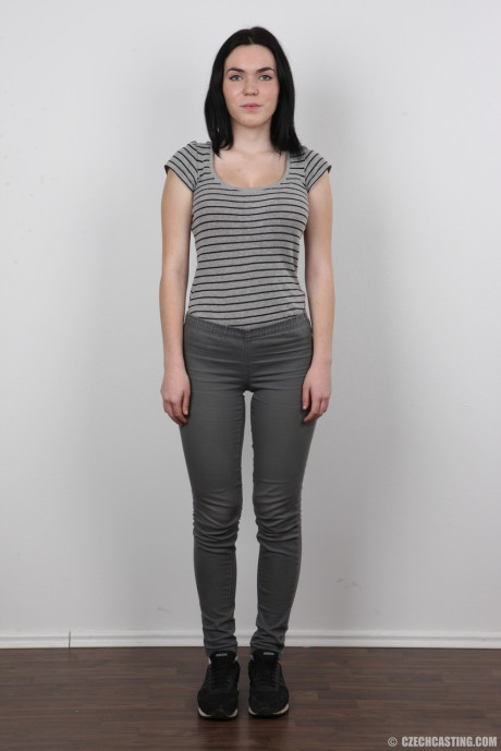 Amateur Petra has perky boobies and gigantic nipples photographed for a casting call - #188483