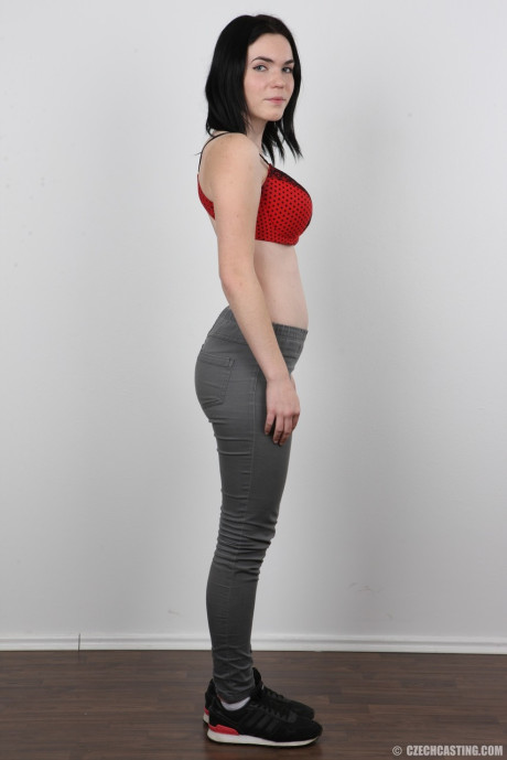 Amateur Petra has perky boobies and gigantic nipples photographed for a casting call - #188486