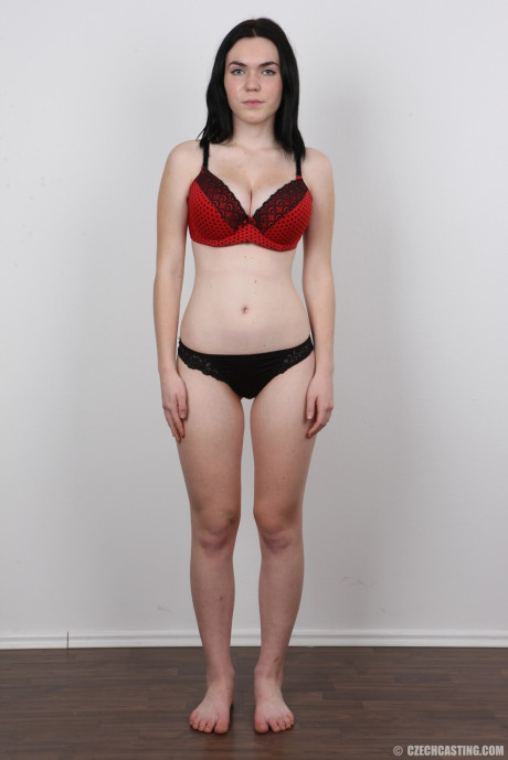 Amateur Petra has perky boobies and gigantic nipples photographed for a casting call - #188488