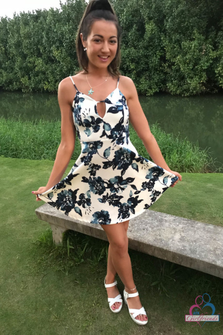 Brunette babe Lily Adams shows off her pretty lovely titties in a pretty compilation - #196009