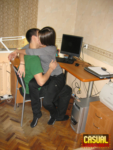 Skinny teenie Irina Bruni enjoying hardcore sex with her hung stepbrother - #281690