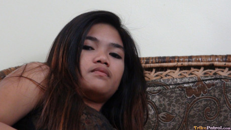 Exotic Filipina teen Mildred Ortega licks & mounts a meat before posing - #273610