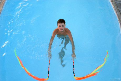 Pretty swimmer Maritza shows her sexy yummy titties & her awesome bush - #221066