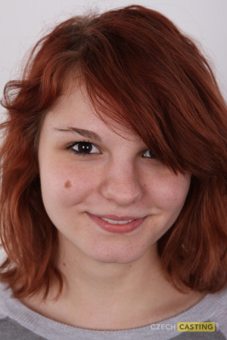 Natural ginger head gets completely naked before a closeup of her pussy - #272903