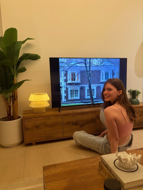 Amateur model gets caught in a candid moment while relaxing at home - #302704