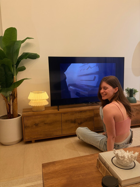 Amateur model gets caught in a candid moment while relaxing at home - #302708