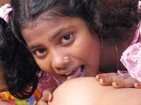 Indian lesbians tongue kiss before licking and toying vaginas - #177931